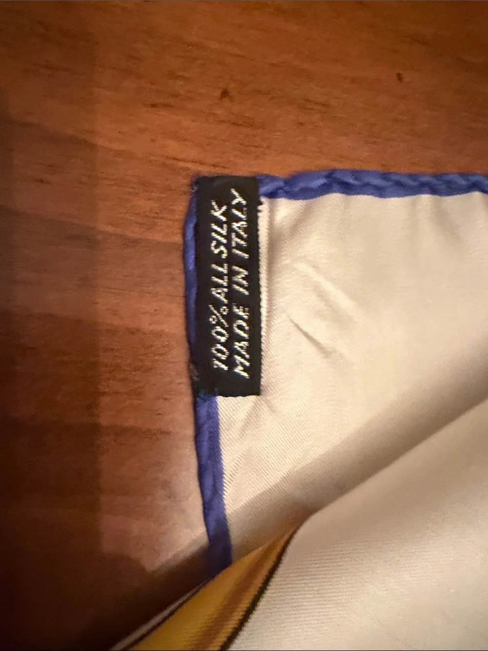 Oleg Cassini Vintage 100% silk made in Italy Gold Chain-Trimmed Accent Scarf 26’